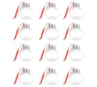 Juego de adornos colgantes - Mini colgantes de cristal 12 piezas - Bolas ornamentales para manualidades Kit de acrílico transparente DIY recargables - decoraciones transparentes para beber