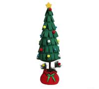 Juego de adornos de fieltro para árbol de Navidad para escritorio, diseñado para mejorar la expresión creativa y el juego educativo durante la temporada de vacaciones (verde)