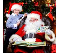 Juego de adornos de Navidad, 10 bolsas de fieltro para tarjetas de Papá Noel con cuerda, letras a Papá Noel bordadas para decoración de árbol y uso festivo (verde)