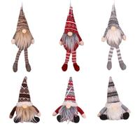 Juego de adornos de tela de gnomos para festividades ideales para Navidad, cuenta con una encantadora decoración navideña. Este juego de 6 gnomos de Navidad añade un toque caprichoso a tus vacaciones