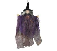 Juego de adornos para decoración de Halloween, decoración de decoración para el hogar, decoración de la temporada, Glowing Halloweens Ornament, Light-Up Spooky Witch Pendant Decor, Creepy Haunted