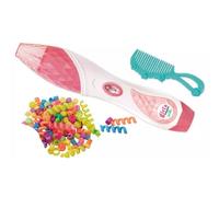 Juego de adornos para el cabello con coleteros coloridos.