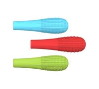 Juego de adornos sensoriales para lápices masticables (paquete de 3) de silicona para autismos, juguete para niños y adultos, orales, ayuda motora sensorial, juego de adornos para lápices