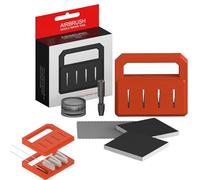 Juego de aerógrafo - 8 piedras de afilar + 4 conos herramienta de reparación | Afilado manual de agujas para pistolas de aerógrafo | Versátil para salones de uñas, decoración de pasteles, cosméticos y