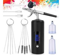 Juego de aerógrafo con compresor, pistola de aerógrafo portátil recargable, mini kit de aerógrafo inalámbrico, pistola de aerógrafo de mano para decoración de pasteles, maquillaje, tatuaje, diseño de