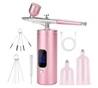 Juego de aerógrafo inalámbrico con compresor, 38 PSI portátil con batería, kit de aerógrafo recargable, pistola de aerógrafo de mano + accesorios de limpieza para maquillaje, diseño de uñas