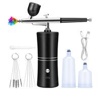 Juego De Aerógrafo Inalámbrico,Kit De Aerógrafo Inalámbrico,Aerografo Con Compresor,Juego De Aerógrafo De Mano Recargable Para Maquillaje,Decoración De Pasteles,Decoración De Uñas,Recargable