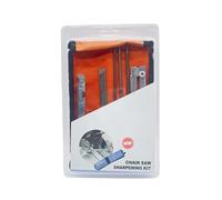 Juego de afilado para motosierras, juego de afilado universal, incluye 4.0, 4.8, 5.5 mm para afilar cadenas de sierra, incluye lima redonda, guías de afilado, cuchillo de profundidad, lima plana y