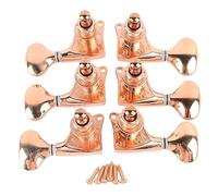 Juego de Afinación de Clavijas de Guitarra de 6 Uds, Relación de Engranaje 1:18, Accesorios de Guitarras Eléctricas Completamente Cerradas con Mango Trasero Pequeño (Bronce
