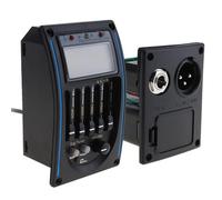 Juego de afinador de pastilla de guitarra, ecualizador de ecualizador de 5 bandas, amplificador digital LC-5 con pantalla LCD para guitarra acústica