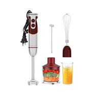 Juego de agitadores manuales inmersos megawise cinco en uno, cambio de velocidad, 400w, acero inoxidable - incluye trituradoras, whisky, agitadores de leche y vasos de precipitados - muy adecuado para