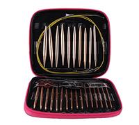 Juego de Agujas Circulares de Aluminio, 26 Piezas, Manijas Ergonómicas, Kit Intercambiable con Estuche de Almacenamiento