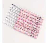 Juego de agujas de croché de 8 tamaños, multicolor, agujas de croché ergonómicas de 2.5mm a 6mm con estuche para manos artríticas, regalo para amantes del croché
