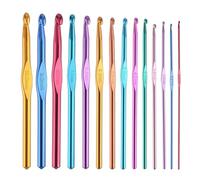 Juego De Agujas De Ganchillo Agujas de crochet aluminio varios colores, 2 a 10 mm, for tejer, manualidades, hilo, aguja coser, regalo for mamá, kit costura, accesorios(6.0mm)
