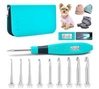 Juego de agujas de ganchillo ergonómicas con contador de puntadas LED y digital, kit de ganchillo con 9 agujas de ganchillo intercambiables para ganchillo y tejer
