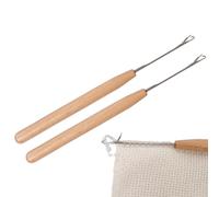 Juego de agujas de ganchillo para malla de acero - Madera + metal 13,5 x 0,8 cm | Agujas para reparación Magłia con agujas de ganchillo Për Për Për Magłia ergonómicas, antideslizantes, trabajo manual