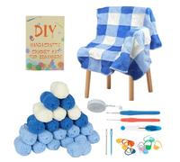 Juego de agujas de ganchillo para principiantes, manta Granny Square, juego de crochet con agujas de ganchillo de 2,5 mm y 4,0 mm, hilo de ganchillo de 5 capas, accesorios, juego de ganchillo con
