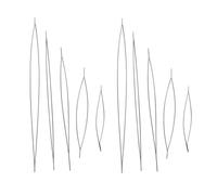 Juego de agujas de perlas de acero al carbono con punta dividida Herramientas de joyería profesionales para proyectos creativos Herramienta de cuentas Práctica aguja de ojo dividida