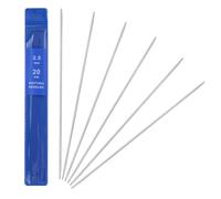 Juego de agujas de tejer acero inoxidable 2,5 mm, 6 unidades, para gorras, calcetines, guantes, sombreros, bufandas, suéteres para mascotas, agujas dobles, principiantes