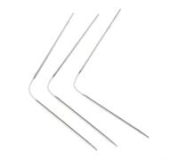 Juego de agujas de tejer circulares de acero inoxidable, 3 piezas con longitud de aguja de 21 a 23 cm, adecuadas para manualidades de hilo (2,5 mm)