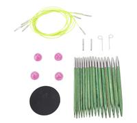 Juego de agujas de tejer circulares Kit de agujas de tejer intercambiables Multifuncional de 3,5 mm a 6,5 mm Agujas de suéter de varios tamaños con mangos ergonómicos para