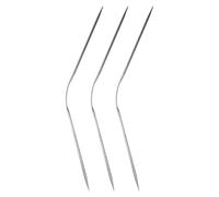 Juego de agujas de tejer de acero inoxidable: herramientas circulares compactas, miniganchos para | Kit de tejido suave y duradero para suéter, guantes, calcetines, pequeños proyectos de artesaní