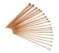 Juego de agujas de tejer de bambú carbonizado, agujas de tejer de 2 mm a 10 mm, 18 tamaños diferentes, punta única para点 suéter bufanda artículos de lana, para点 handmade knitting projects