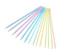 Juego de Agujas de Tejer de Doble Punta, Coloridas y de Plástico, 7 Pares, 14 Piezas Empaquetadas con un Estuche para Agujas para Ropa