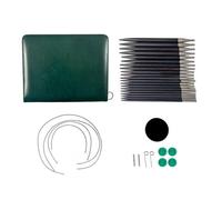 Juego de agujas de tejer de metal de 3,0 a 6,5 mm, agujas circulares intercambiables, herramienta de inicio, gancho de ganchillo intercambiable, juego circular