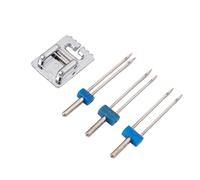 Juego de agujas dobles para máquina de coser, doble aguja, para máquina elástica y prensatelas para la mayoría de máquinas de coser domésticas