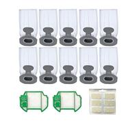Juego de ahorro de bolsas de aspirador para aspirador sin cable Vorwerk Kobold VK7 - Bolsa de aspirador con prefiltro y chips de fragancia compatible con el tipo FP7 Juego de accesorios (10 uds.)