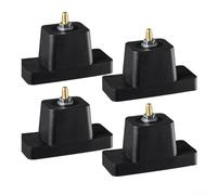 Juego de aisladores de vibración de goma (paquete de 4) para condensador de aire acondicionado dividido al aire libre, soporte de montaje antivibración, almohadilla amortiguadora, balcón y techo