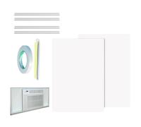 Juego de aislamiento para aire acondicionado: protección contra el polvo con bloqueo térmico, relleno de huecos perimetrales con junta flexible de 17 x 11 pulgadas, arquitectura de control de clima es