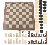 Juego de ajedrez 3 en 1, Damas, Damas, Backgammon, Juego de Mesa de ajedrez de Madera Plegable Multifuncional, Juego Combinado, Juego de Viaje portátil para niños y Adultos