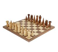 Juego de ajedrez Art Deco de nogal que incluye tablero y piezas