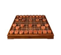 Juego de ajedrez Chino con Piezas de Madera Maciza, Xiangqi portátil for 2 Jugadores, Juegos de Mesa de Estrategia(Rosewood)