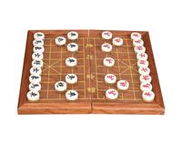 Juego de ajedrez Chino Xiangqi con Tablero de Chapa Plegable y Piezas acrílicas, Juegos de Mesa de Estrategia de Viaje portátiles for 2 Jugadores