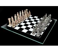 Juego de ajedrez cruzados contra otomanos - caballero medieval Fantasy juego de ajedrez juego de tablero de cristal figuras de ajedrez, FS25861