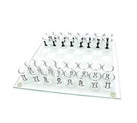 Juego de ajedrez de Cristal con 32 Vasos de chupito acrílicos, Juego Combinado de ajedrez y Bebida para Adultos, de Entretenimiento para Fiestas con Caja de Almacenamiento, Noch