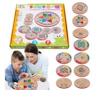 Juego de ajedrez de Madera, Juego de ajedrez,Juego de Mesa de Cables de Madera Multifuncional 10-in-1 | Juega interactiva para niños Juega para niños Niñas Mujeres Mujeres