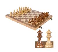 Juego de ajedrez de Madera Plegable magnético, Madera Completa magnetico | Tablero volteado portátil de ajedrez con reinas adicionales for juego de mesa familiar