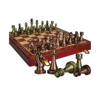 Juego De Ajedrez,Decorativo Viaje con Tablero Almacenamiento PortáTil Y Plegable,Juegos Tradicionales Lujo para Adultos NiñOs,Incluye 2 Reinas,Ajedrez Regalo NiñOs NiñAs(30 * 30 * 2.8cm,B)