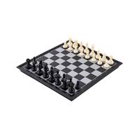 Juego de ajedrez grande de agarre de metal, 33 x 33 cm, tablero de ajedrez portátil de viaje, piezas de ajedrez de resina con base ancha resistente, tubo de almacenamiento y manual en inglés