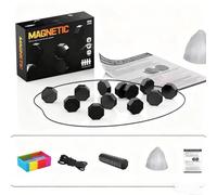 Juego de ajedrez magnético fuerte | 20 piezas de viaje portátiles, bolsa de almacenamiento | Juego de estrategia de mesa plegable para fiestas familiares y niños adultos | Regalo educativo de