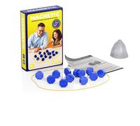 Juego De Ajedrez Magnético, Juego De Estrategia De Mesa con Imanes, con Cuerda Y 20 Piedras Más Grandes Y Fuertes, Divertido Juego De Rompecabezas para Fiestas Familiares Blue 20 Pieces