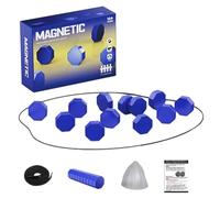 Juego de ajedrez magnético portátil con Imán para Viajar, Acampar con 40 Piedras magnéticas como Regalo para niños de 9 a 14 años Incluye Juego de Rompecabezas en Formas geométricas