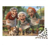Juego de ajedrez para Ancianos Rompecabezas 1000 Piezas Old Men Chess Cartón Grueso para Adultos Regalo Navidad para Entretenimiento Mejor Regalo Oferta 52x38cm/1000pcs