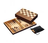 Juego De Ajedrez Y Backgammon - Con Cierre Magnético - Campo De 32 Mm