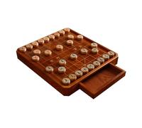 Juego de ajedrez y Damas Chinas magnético 2 en 1 con cajón de Almacenamiento, Juego de Mesa portátil Xiangqi, Juego de Estrategia for 2 Jugadores.(14.9 x 13.7 x 1.7in)