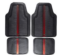 Juego De Alfombras 4 Pz BULL FLASH Negro/Rojo RED BULL